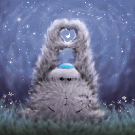 Moon In Heart Softly Drawn Me to You Bear Card £2.09